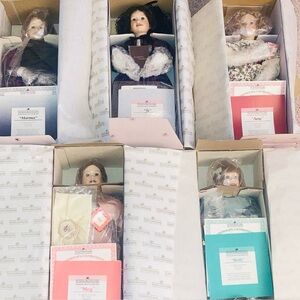All 5 Little Women Ashton Drake Porcelain Dolls NEW IN BOX